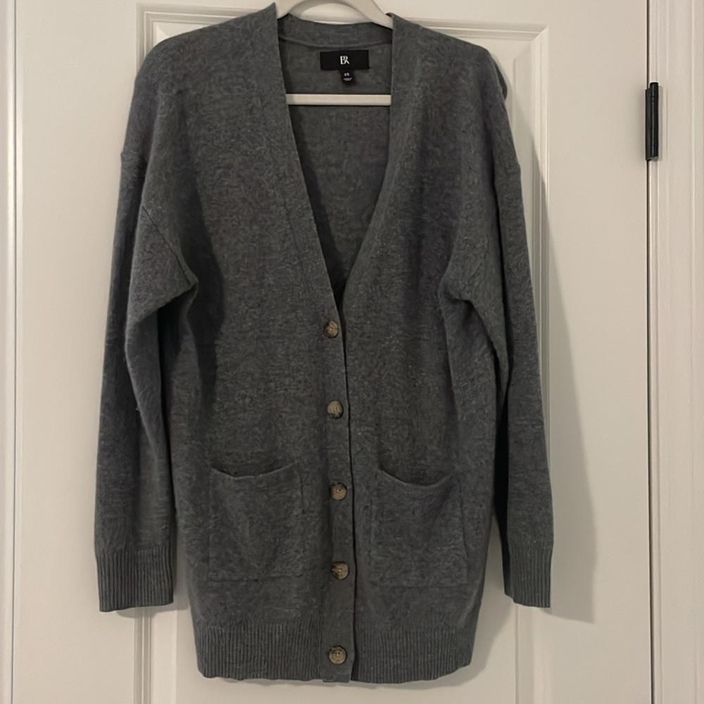NWOT Banana Republic Gray Cashmere Cardigan XS